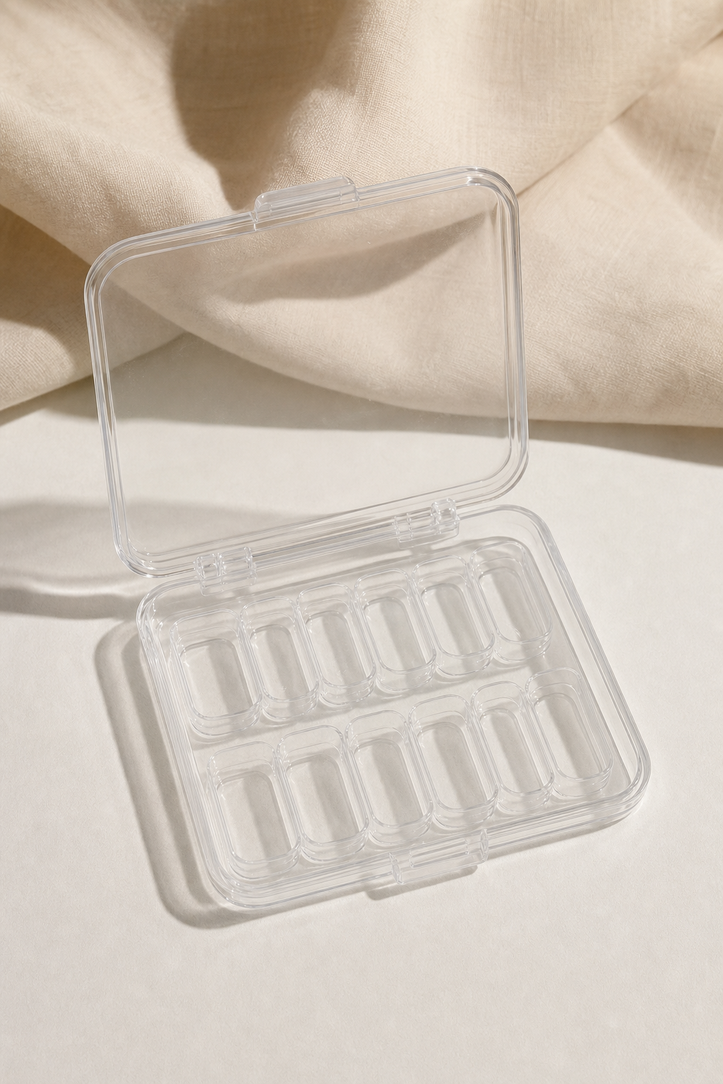 Clear plastic storage case