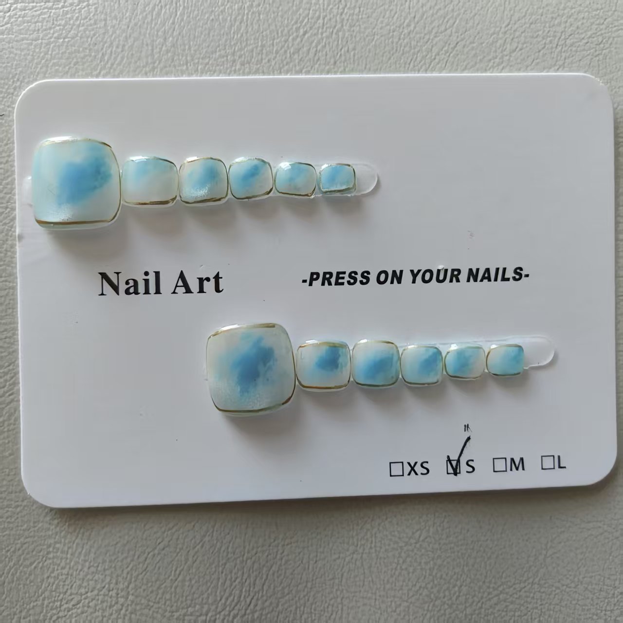 Toe nail product card